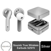 Soundz True Wireless Earbuds SZ970- Silver Aquarius